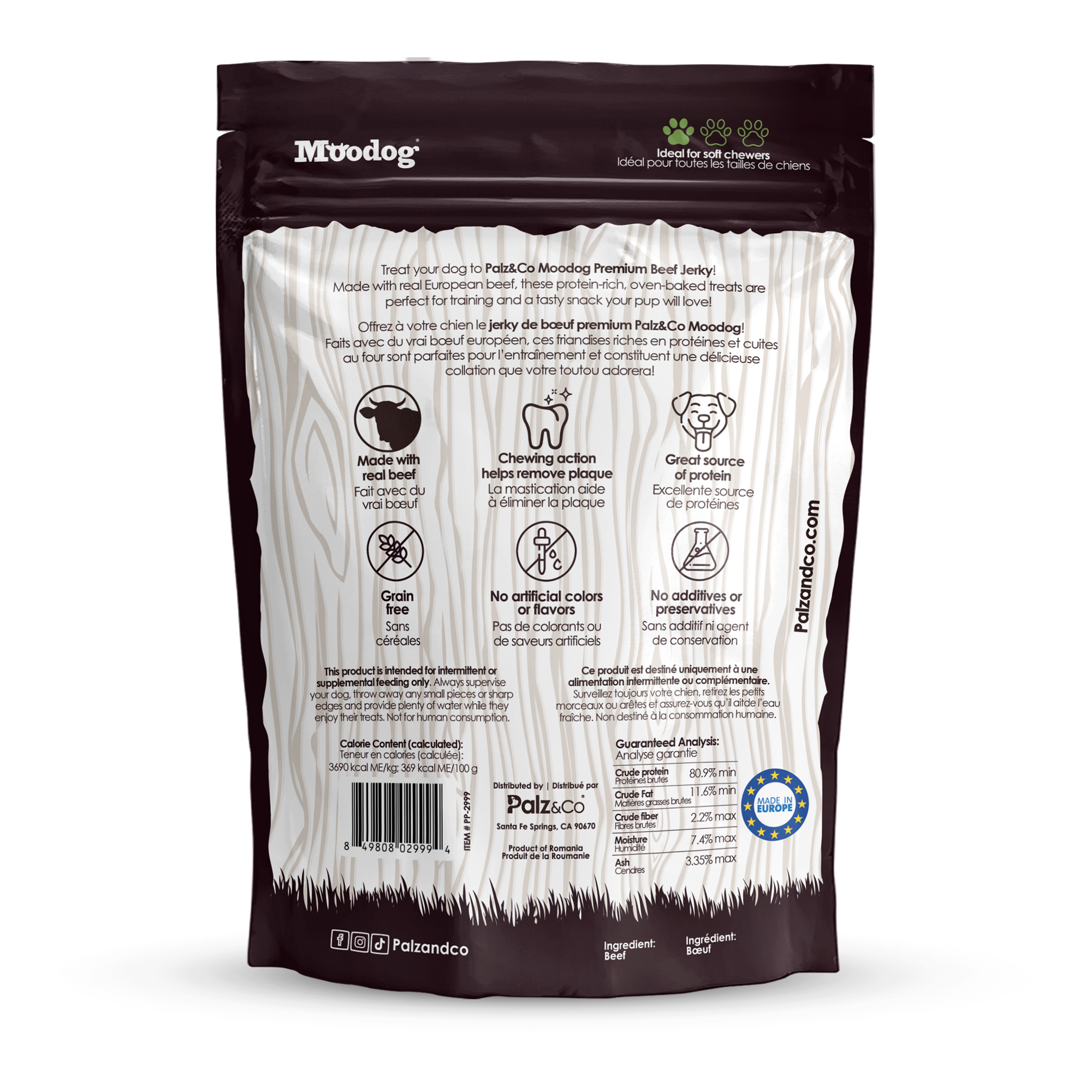 Moodog Beef Jerky Chews - Pack of 10