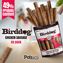 Birddog Chicken Sausage Dog Treats - 8 & 20 Pack