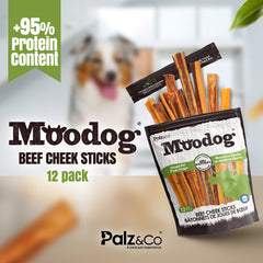 Moodog Beef Cheek Sticks - Pack of 12