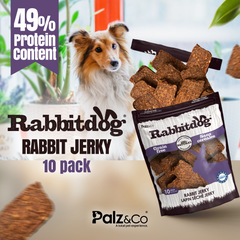 Rabbitdog Rabbit Jerky Chews - Pack of 10