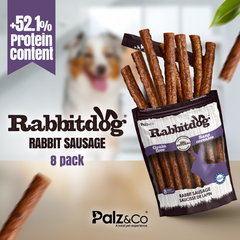 Rabbitdog Rabbit Sausage Dog Treats - 8 & 20 Pack