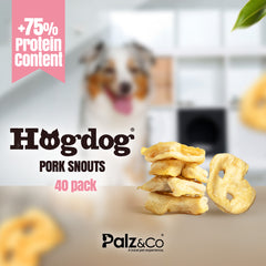 Hogdog Pork Snouts, Bulk 40 Pack