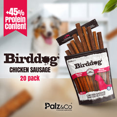 Birddog Chicken Sausage Treats - Pack of 8 & 20
