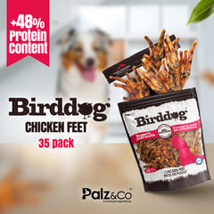 Birddog Chicken Feet Dog Treats - Pack of 10 & 35