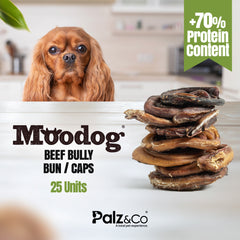 Moodog Beef Bully Bun/ Caps, 25 Pack