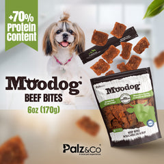 Moodog Beef Bites, 6 oz