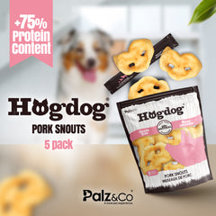 Hogdog Pork Snouts, 5 Pack