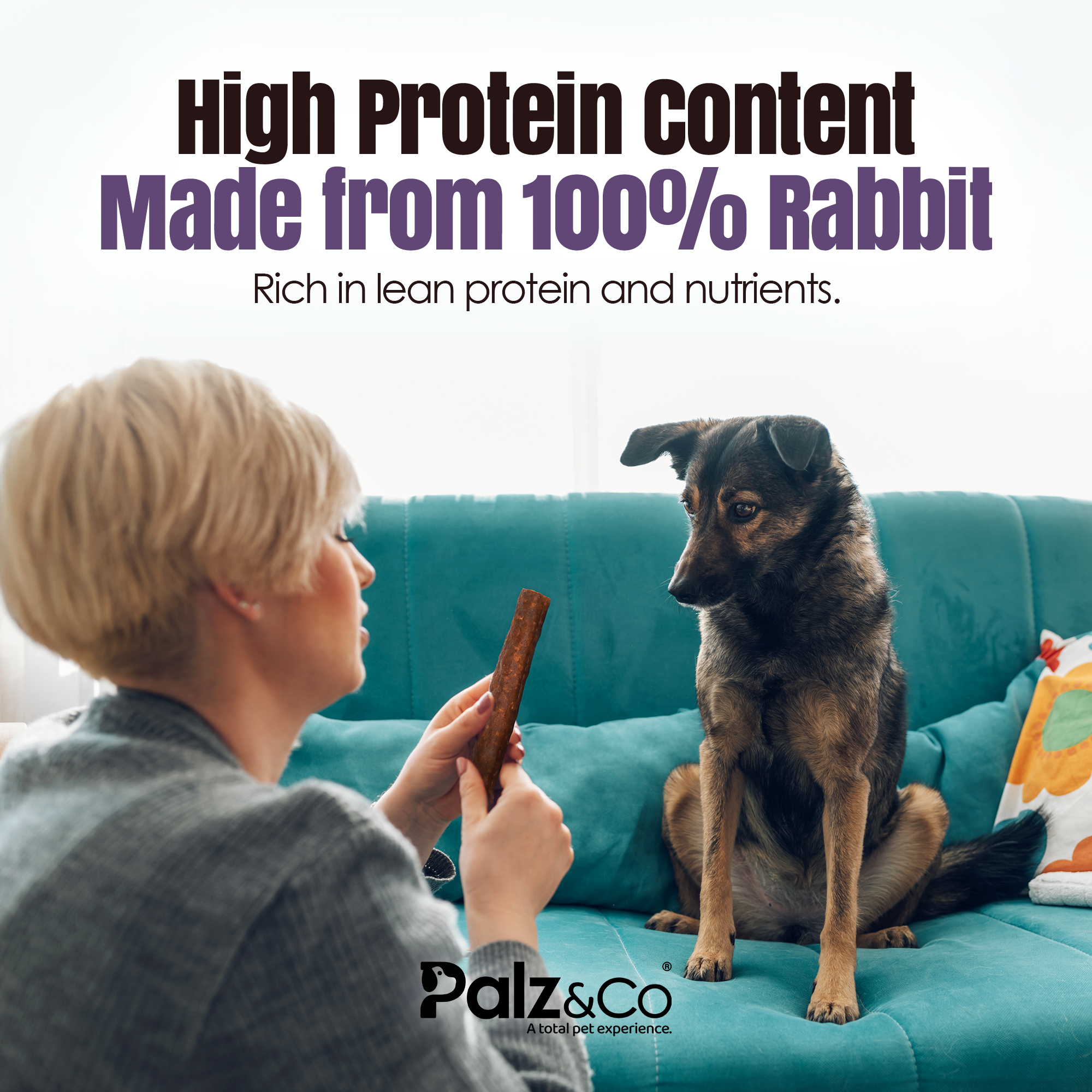 Rabbitdog Rabbit Sausage Dog Treats - 8 & 20 Pack