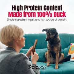 Birddog Duck Sausage Dog Treats - 8 & 20 Pack