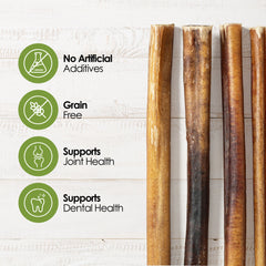 Moodog Beef Thick Bully Sticks 6-12"- Pack of 25
