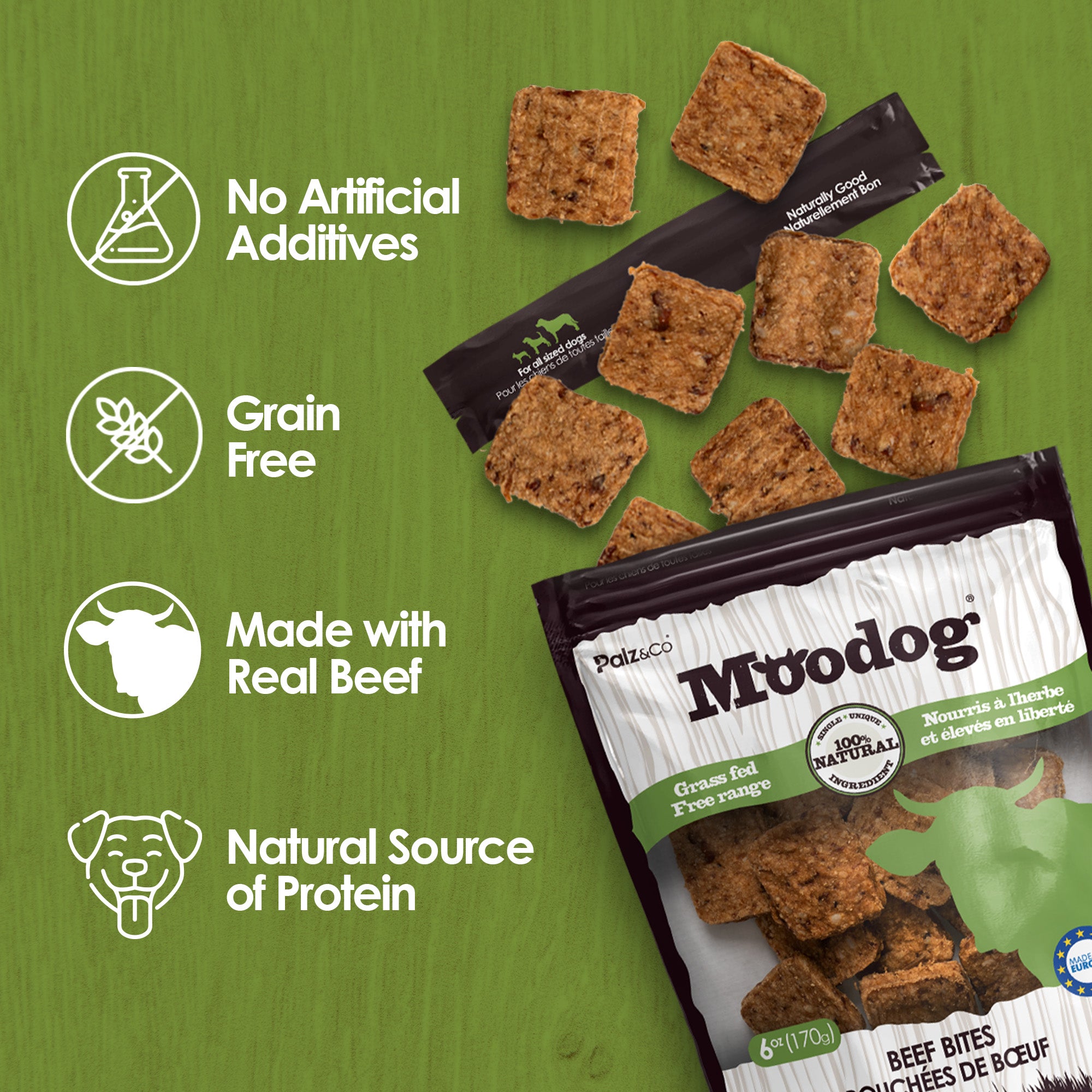 Moodog Beef Bites Dog Treats - 6 oz