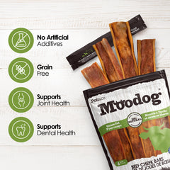 Moodog Beef Cheek Bars, 6 Pack
