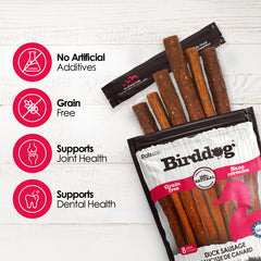 Birddog Duck Sausage Treats - Pack of 8 and 20