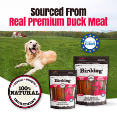 Birddog Duck Sausage Treats - Pack of 8 and 20