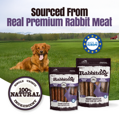 Rabbitdog Rabbit Sausage Dog Treats - 8 & 20 Pack