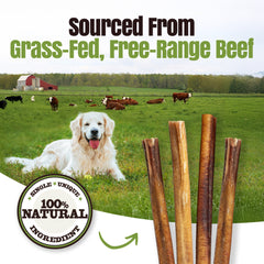 Moodog Beef Thick Bully Sticks 6" & 12", Pack of 25