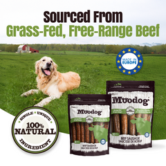 Moodog Beef Sausage Dog Treats - 8 & 20 Pack