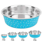 Deco-Blue Stainless Steel Bowls, No-Skid Base