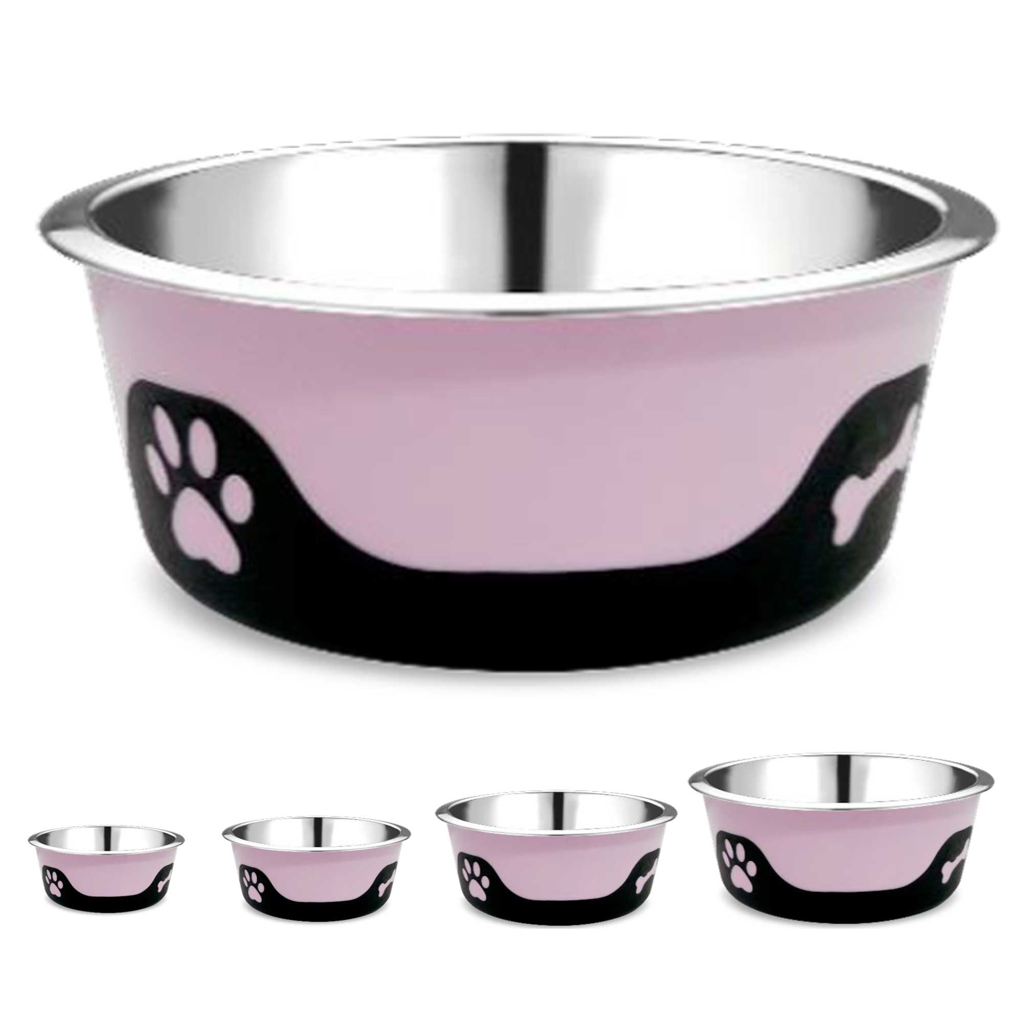 Thermocool Insulated Pet Bowls, No-Skid Base (Pink) Main image