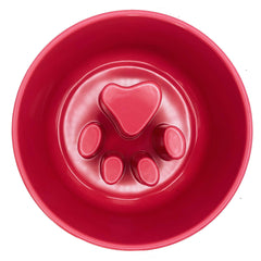 Paw Puzzle Slow Feeder Bowl, No-Skid Base