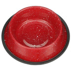 Stainless Steel Pet Bowl Speckled, No-Skid Base
