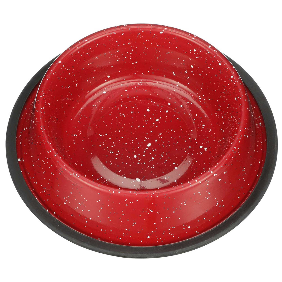 Stainless Steel Pet Bowl Speckled, No-Skid Base