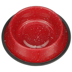 Stainless Steel Pet Bowl Speckled, No-Skid Base