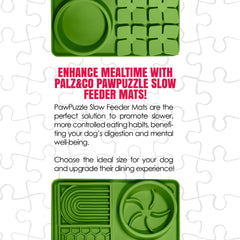 Paw Puzzle Silicone Slow Feeding Mat, Large Green