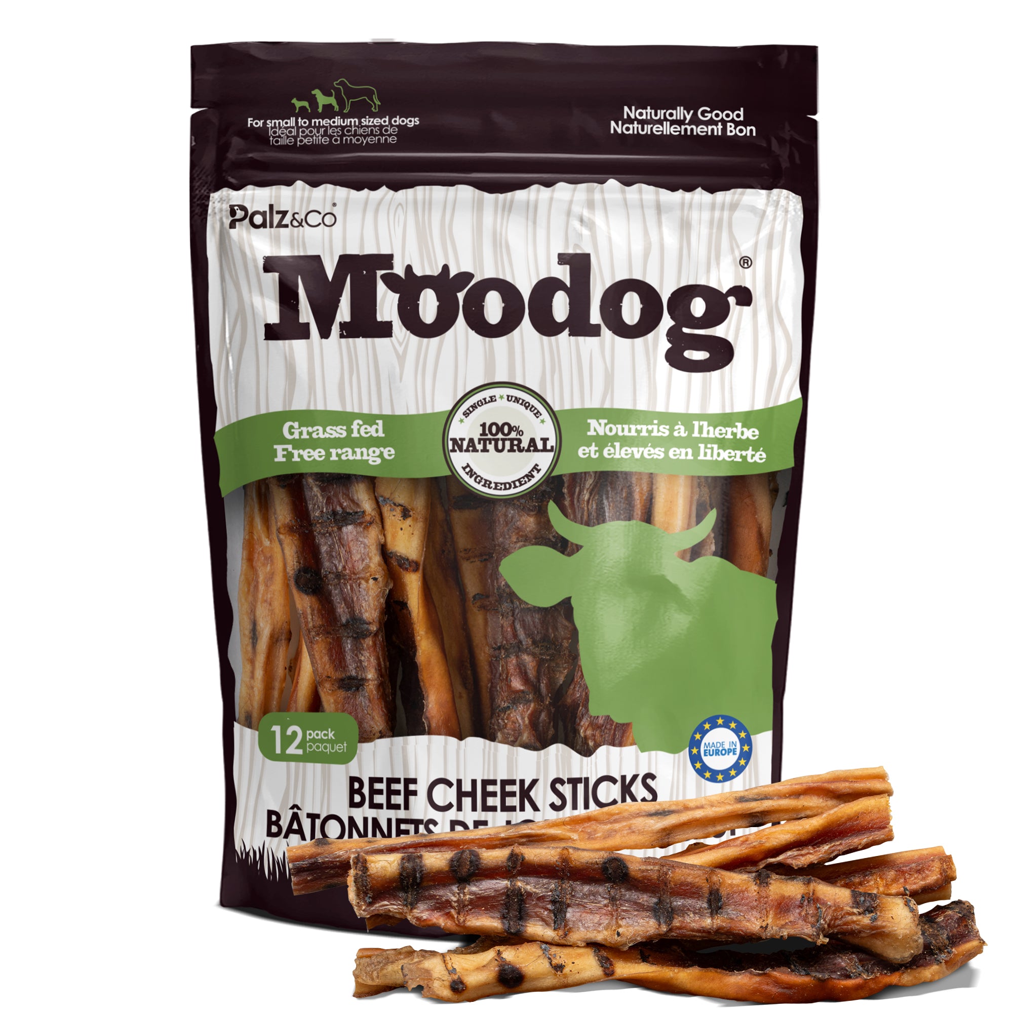 Moodog Beef Cheek Sticks - Pack of 12 Main image