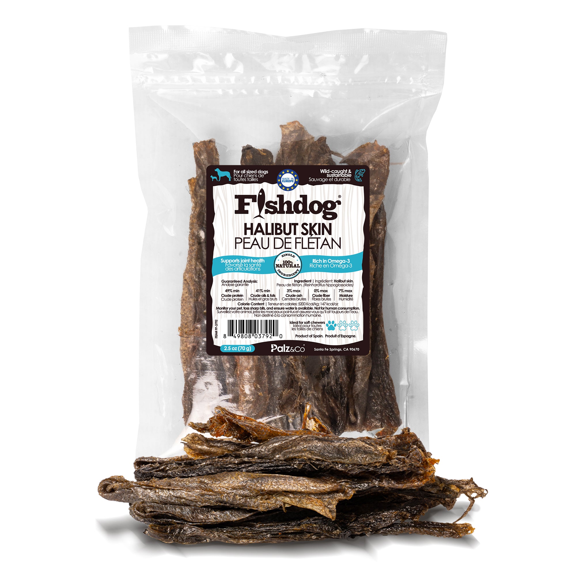 Fishdog Halibut Skin - 2.5 oz (70g)