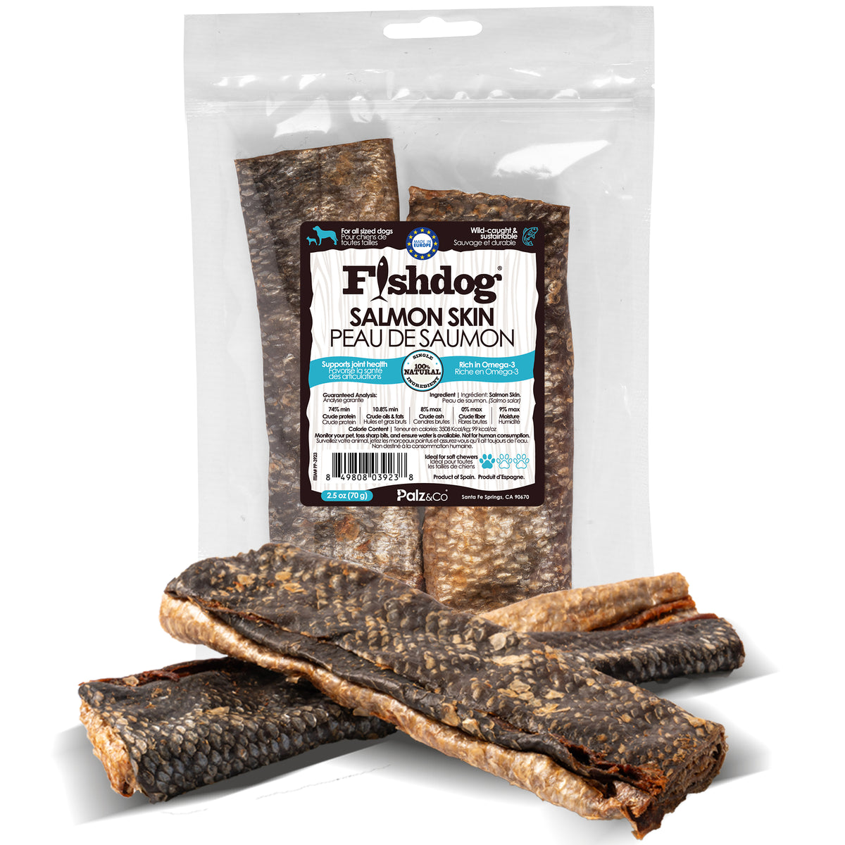 Fishdog Fishdog Salmon Skin - 2.5 oz (70g)
