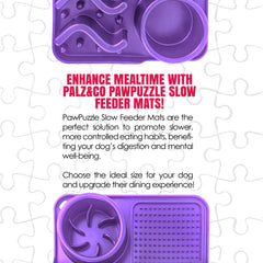 Paw Puzzle Silicone Slow Feeding Mat - Medium Purple