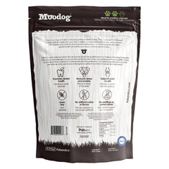 Back view of MooDog Beef Cheek Stick Chews, 12-pack Wholesale