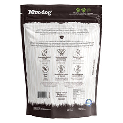 Back view of MooDog Beef Cheek Strips Bars, 6-pack Wholesale
