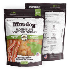 Alternate front view of MooDog Protein Puffs Bacon, Wholesale