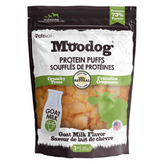 Front view of MooDog Protein Puffs Goat Milk, Wholesale