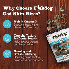 Fishdog Cod Bites Cubes - 2.5 oz