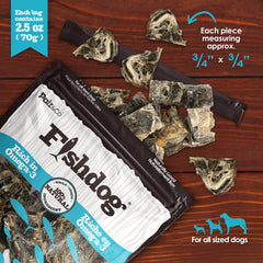 Fishdog Cod Bites Cubes, 2.5 oz - 100% Natural, Crunchy Dog Treats