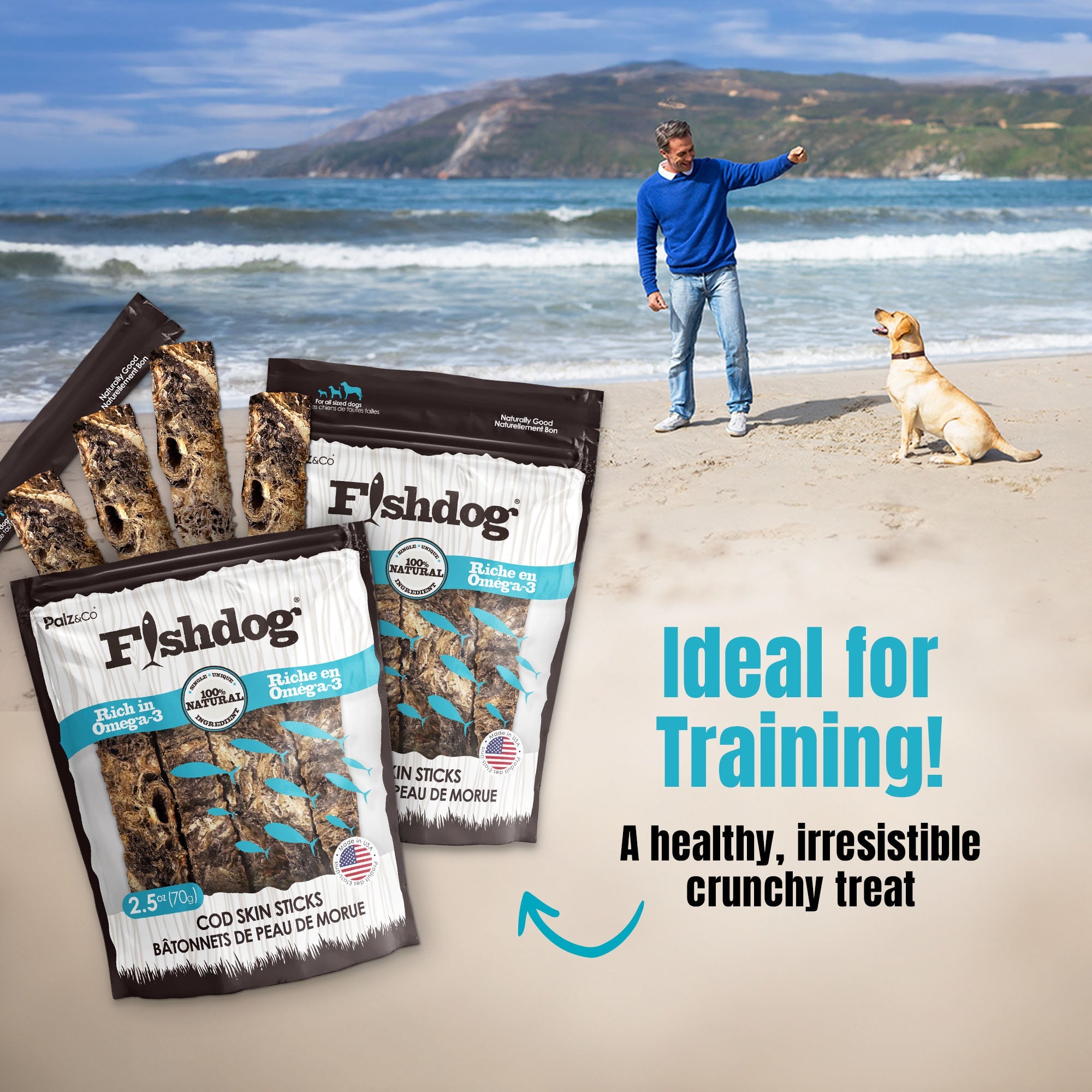 Fishdog Cod Sticks - 2.5 oz