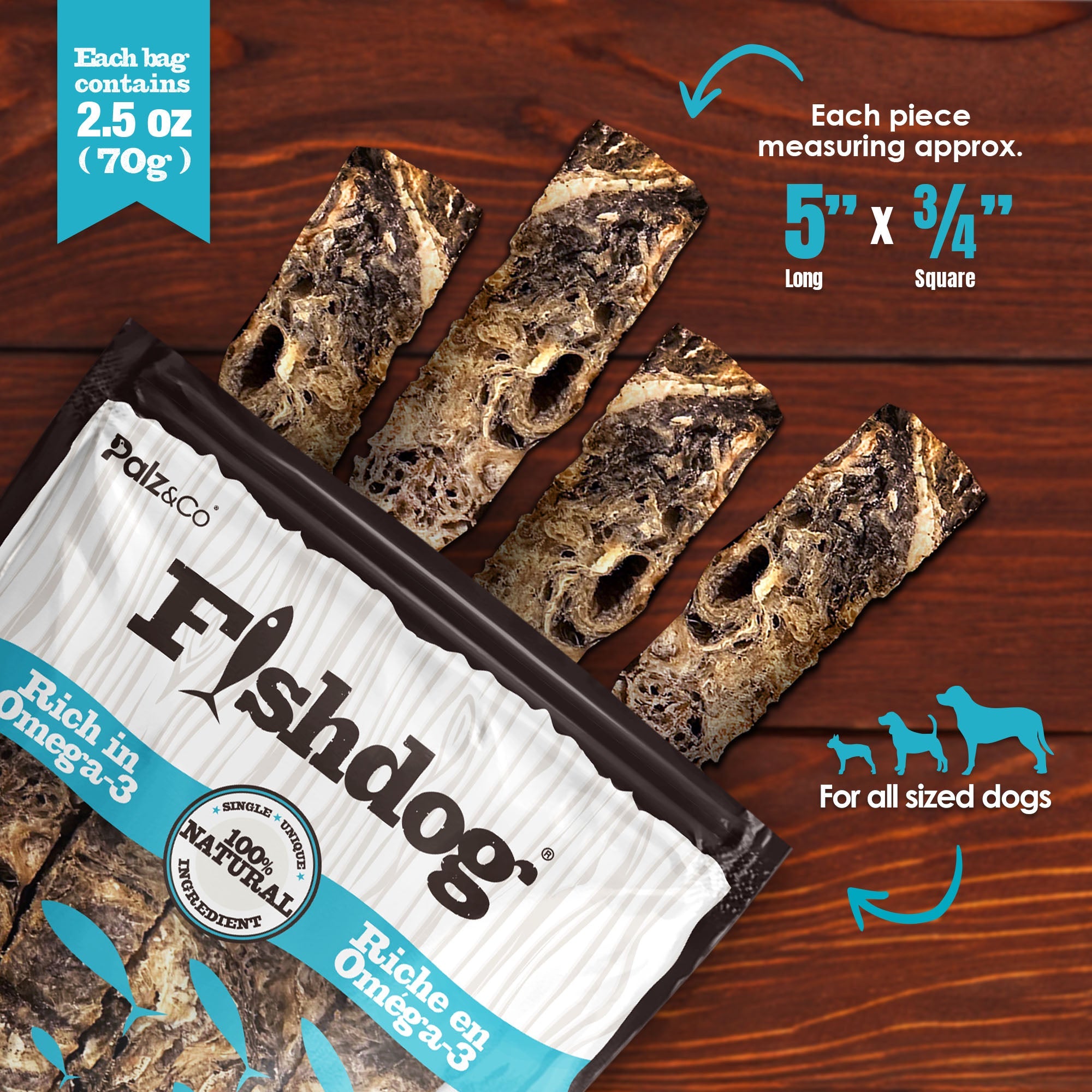 Fishdog Cod Sticks - 2.5 oz