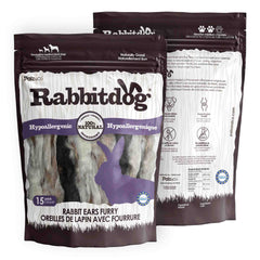 Alternate front view of Palz & Co RabbitDog Rabbit Ear Chew Treats, 15 Pack (Furry) Wholesale