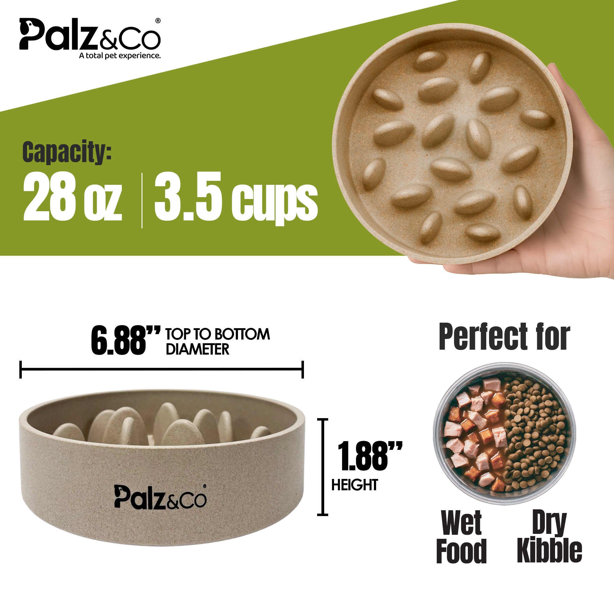 EcoBowl Slow Feeder Dog Bowl