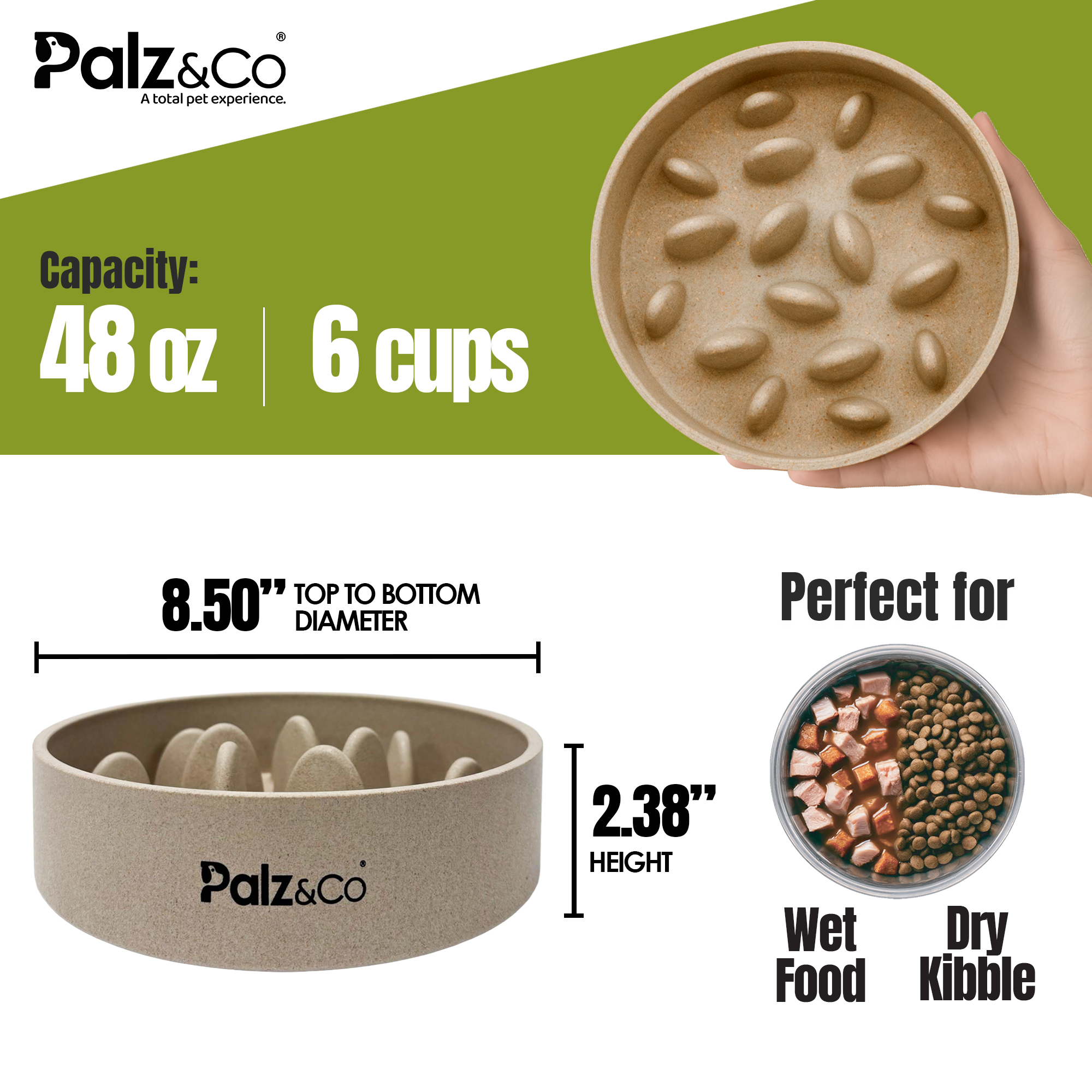 EcoBowl Slow Feeder Dog Bowl