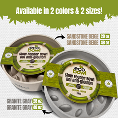 EcoBowl Slow Feeder Dog Bowl