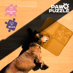 Paw Puzzle Silicone Slow Feeding Mat - Small Orange